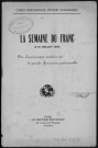 Comité d'études économiques. La semaine du franc (5-10 juillet 1926). Sous-Titre : Plan d'assainissement monétaire par les grandes associations professionnelles