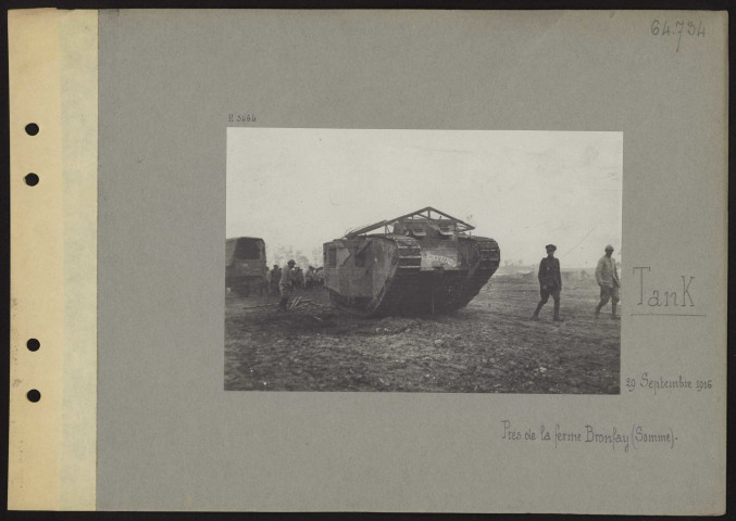 Ferme Bronfay (près de la) (Somme). Tank