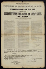 Publication de la loi relative à la reconstitution des actes de l'Etat civil de Paris
