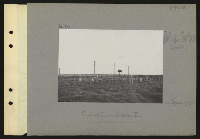 Belloy-en-Santerre (près). Cimetière militaire E