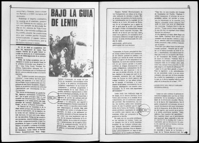 El Combatiente edición internacional n°1, agosto de 1975. Sous-Titre : Organo del Partido Revolucionario de los Trabajadores por la revolución obrera latinoamericana y socialista