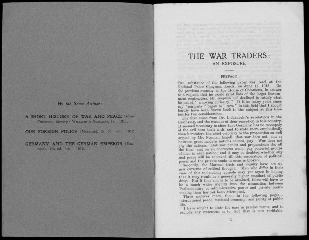 The war traders. Sous-Titre : An exposure