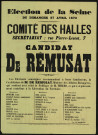 Elections de la Seine : Comité des Halles Candidat de Rémusat