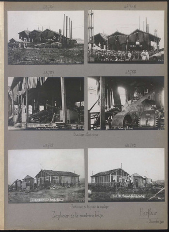 Harfleur. Explosion de la poudrerie belge. Bâtiment de la piste de roulage