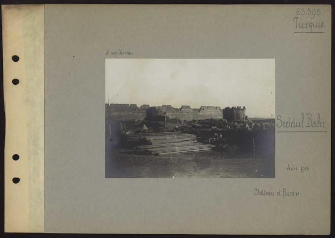 Seddul-Bahr (Turquie). Château d'Europe