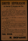 Comités Républicains du Quartier St-Germain-des-Prés : Voter pour Paul Vivien