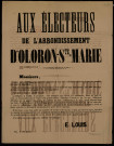 Aux électeurs de l'arrondissement d'Oloron-Ste-Marie : E. Louis
