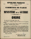 N°304. Les signatures du général Rossel et du commandant Séguin cessent