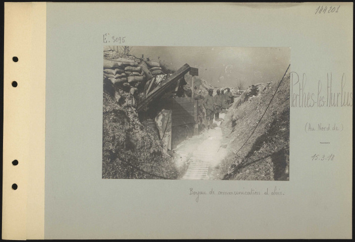 Perthes-lès-Hurlus (au nord de). Boyau de communication