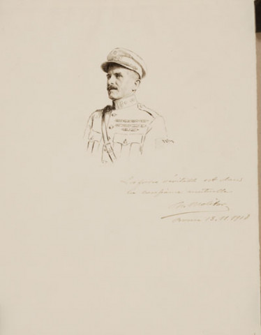 (Général N. Molitor, autographe et signature) Roma, 13-11-1918