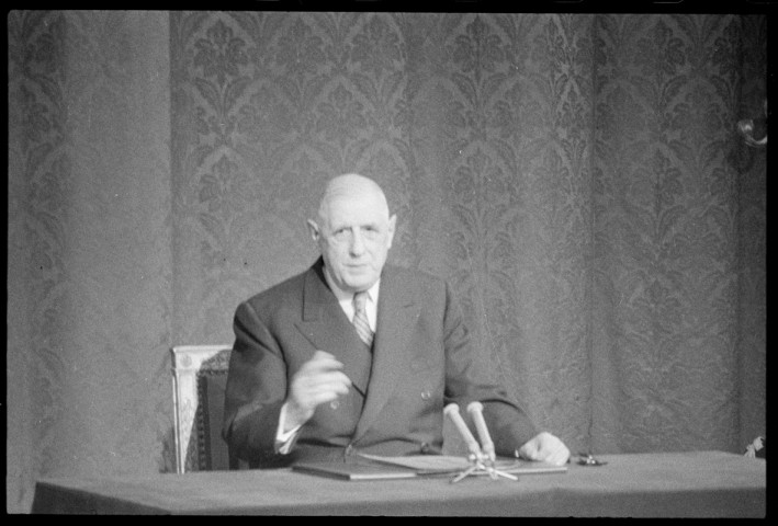 Conférence de presse de Charles De Gaulle à l'Élysée
