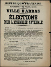 Les cantons d'Arras Nord et Sud sont divisés Chacun en trois sections électorales