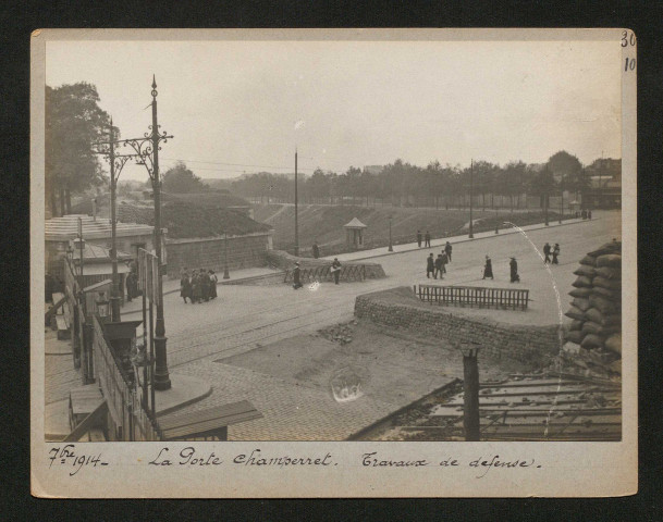 La Porte Champerret. Travaux de défense