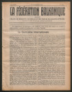 Novembre 1928 - La Fédération balkanique