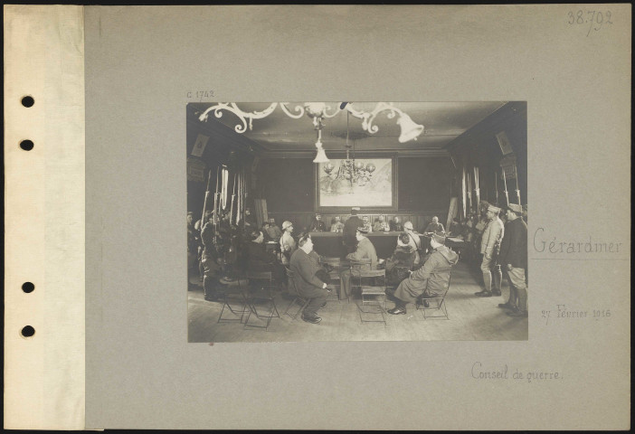 Gérardmer. Conseil de guerre