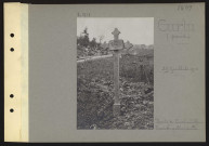 Curlu (près). Route de Curlu à Hem. Tombe allemande