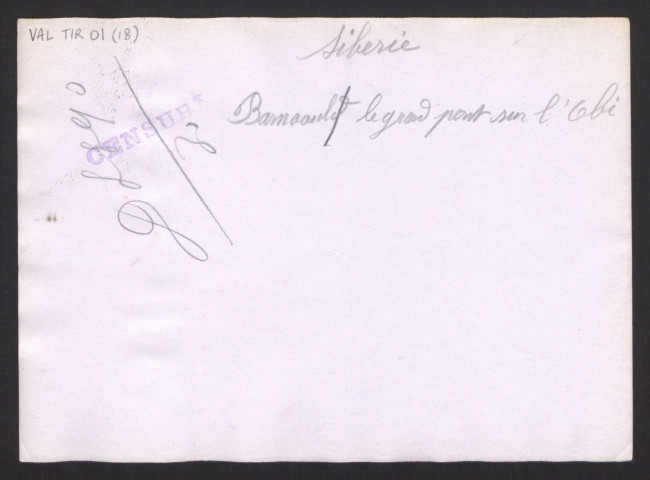 Barnaoul (Sibérie). Le grand pont sur l'Obi