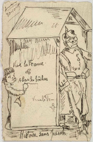 Souvenir. Vive la France, à bas les boches. Histoire sans paroles, 30 octobre 1915