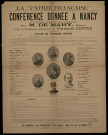 Conférence donnée à Nancy par M. De Mahy