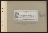 Thionville. Vue panoramique de la ville au XVII siècle (Bibliothèque nationale, Cabinet des estampes, Cote Va 121)