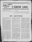 Bulletin Intérieur du Groupe "L'Europe Libre" (1946: n°1 - n°12)