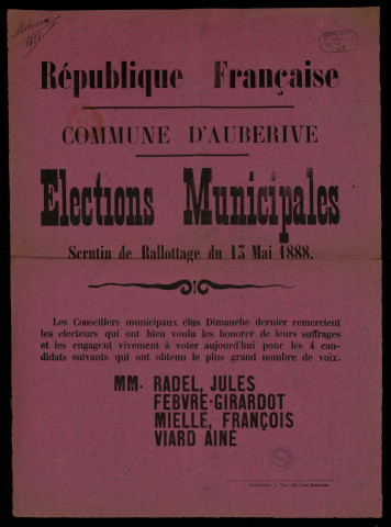 Élections Municipales : Voter Pour Radel Febvre-Girardot Mielle Viard Ainé
