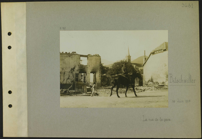 Bitschwiller. La rue de la gare