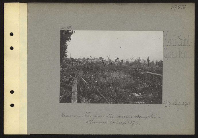 Mont-Saint-Quentin. Panorama : vue prise d'un ancien observatoire allemand (n°117557)