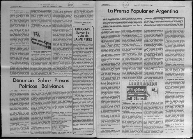 Denuncia. N°17. Ene. 1977. Sous-Titre : Órgano del movimiento antimperialista por el socialismo en Argentina