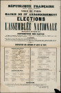 Elections pour l'Assemblée Nationale : Distribution des cartes