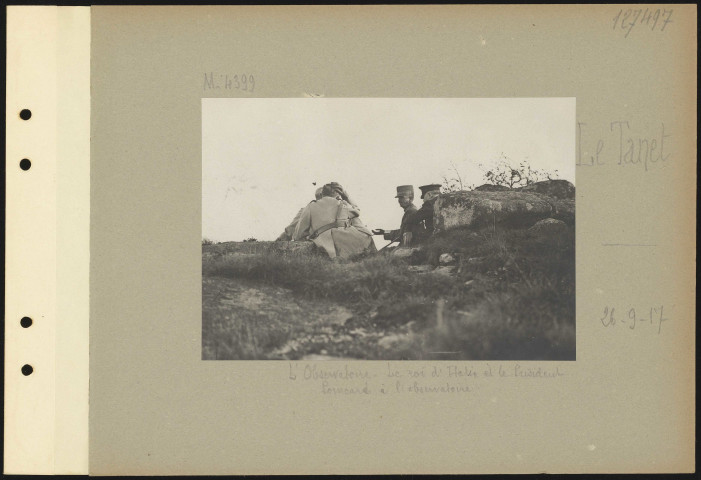 Le Tanet. L'observatoire. Le roi d'Italie et le président Poincaré à l'observatoire