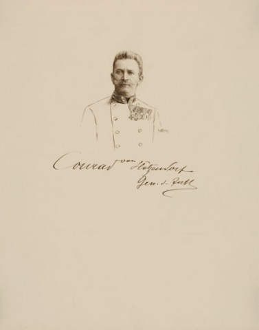 (Général Conrad von Hoetzendorf, signature, 13 janvier 1913)