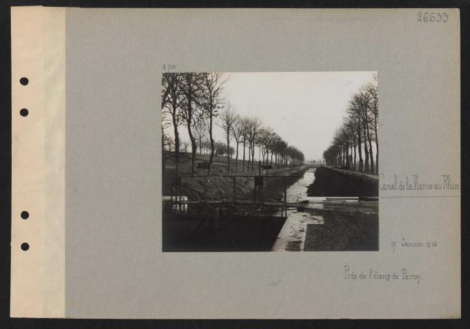 Canal de la Marne au Rhin. Près de l'étang de Parroy