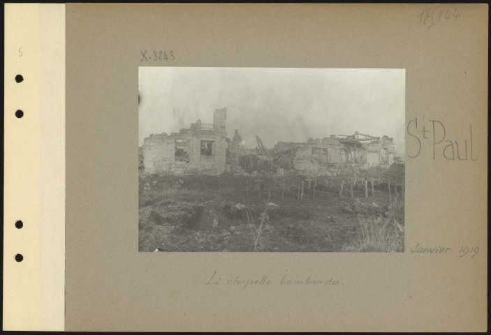 [Soissons]. Saint-Paul. La chapelle bombardée