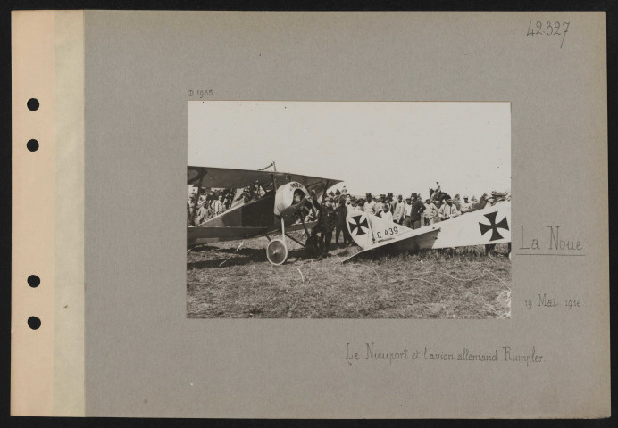 La Noue. Le Nieuport et l'avion allemand Rumpler