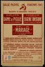 Salle Pleyel : La Dame de Pique... Eugène Oneguine... Mariage...