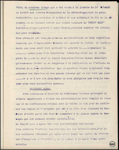 Le petit bleu : N° 09