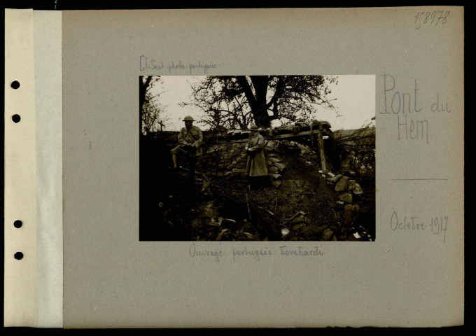 Pont du Hem. Ouvrage portugais bombardé
