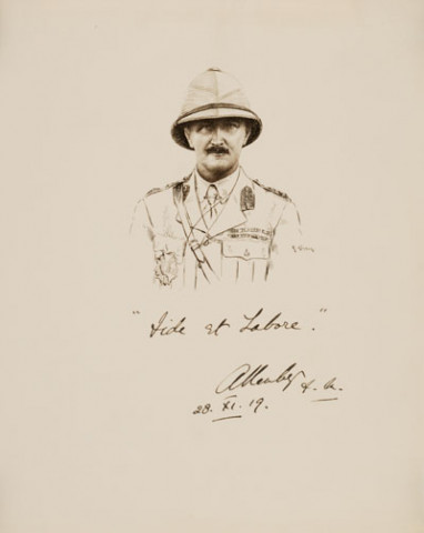 (Maréchal Allenby, autographe et signature) 28-XI-1919