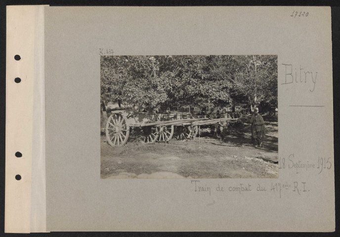 Bitry. Train de combat du 417e RI