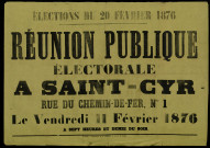 Réunion publique électorale à Saint-Cyr