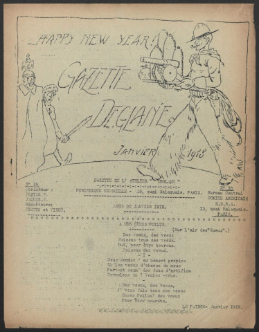 Gazette de l'atelier Deglane - Année 1918 fascicule 1-2