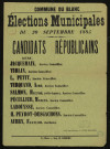 Élections Municipales : Candidats républicains
