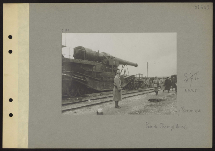 Charny (près de) (Meuse). 274 artillerie lourde sur voie ferrée
