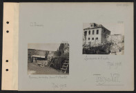 Tracy-le-Val. Ruines ; au centre, commandant Charlet