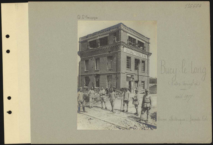 Bucy-le-Long (entre Venizel et). Usine électrique ; façade est