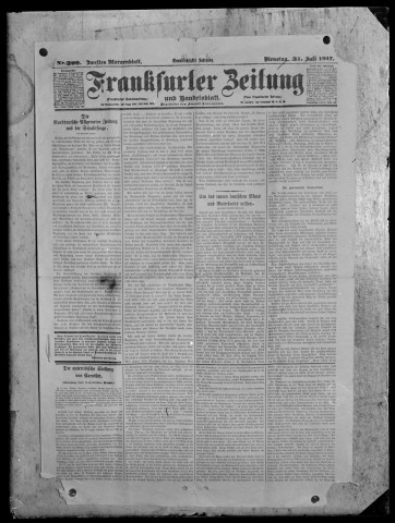 [Frankfurfer Beitung, n° 209, Dienstag 31 Juli 1917]