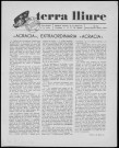 Terra Lliure (1979 : n° 54-59). Sous-Titre : Butlletí de la Regional Catalana C.N.T [puis] Butlletí interior de l'Agrupació Catalana C.N.T. (Exterior)