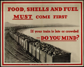 Food, shells and fuel must come first : if your train is late or crowded - do you mind ?