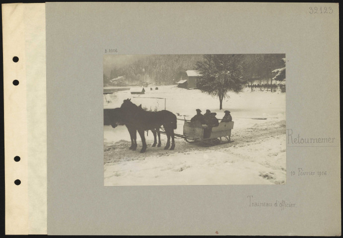 Retournemer. Traîneau d'officier